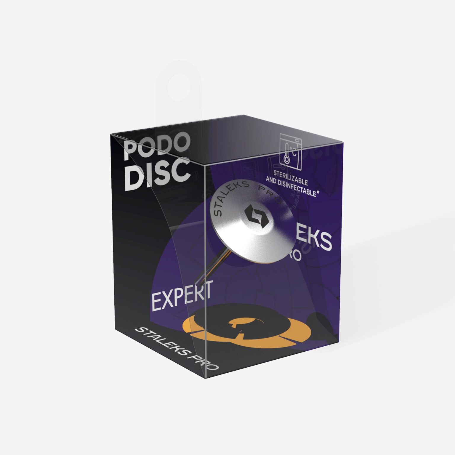Pedikīra disks - izliekts ar vienreizējās lietošanas failiem M-20-180