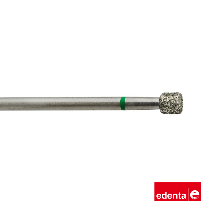 Dimanta frēze "cilindrs" zaļa, GR, ᴓ3,7mm EDENTA