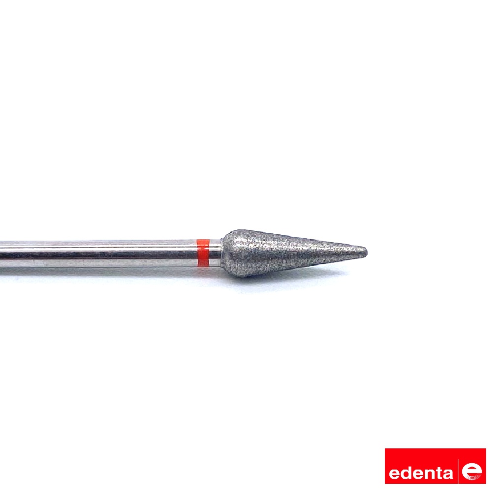 Dimanta frēze "lāsīte sarkana ᴓ4,0mm EDENTA