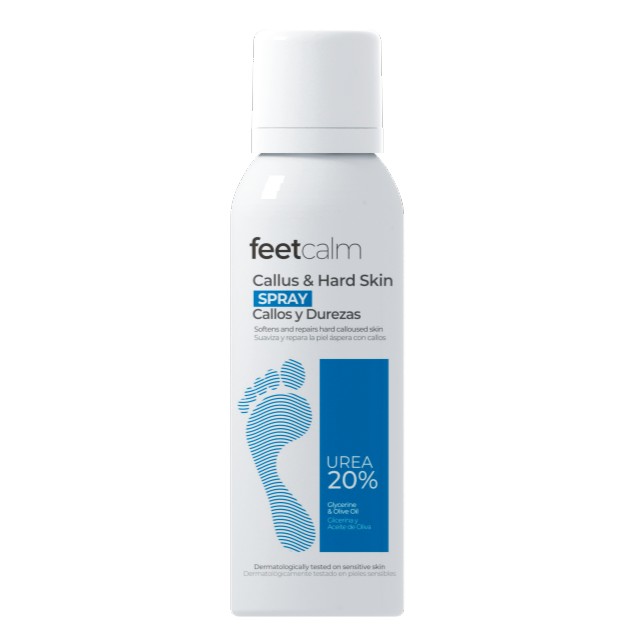 Aerosols keratozai izteikti sausai pēdu ādai ar 20% UREA Feetcalm