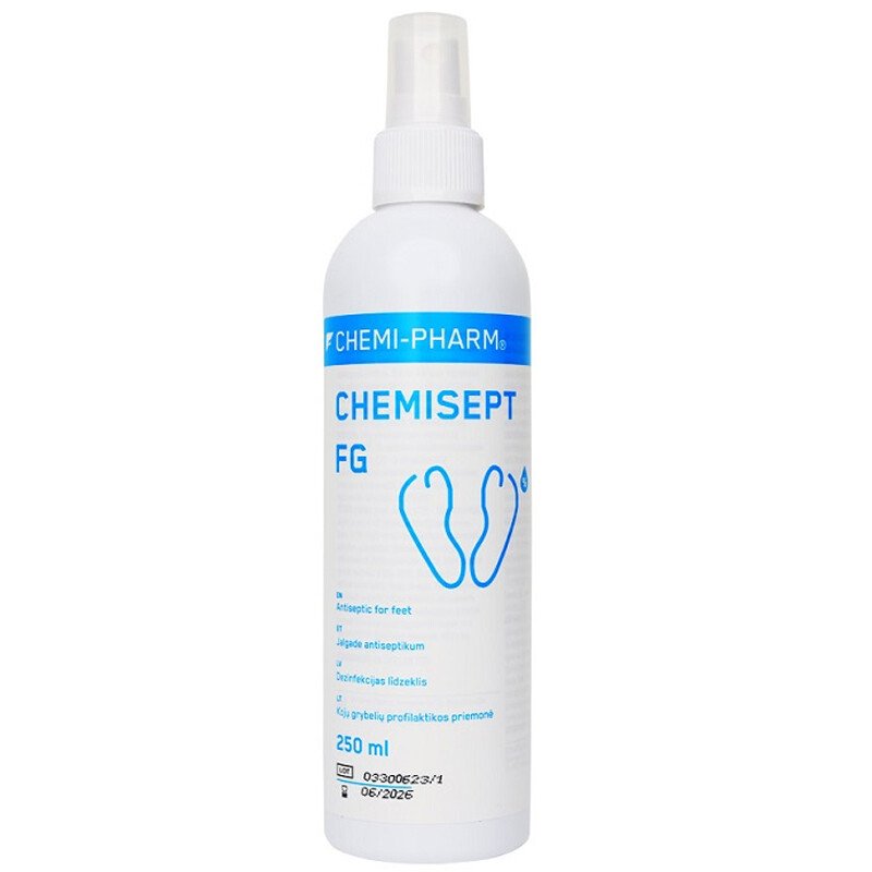 Pēdu un apavu dezinfekcijas līdzeklis Chemisept 250 ml