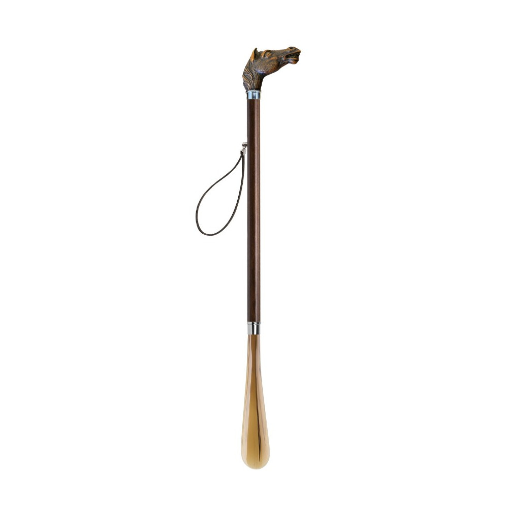 Apavu lāpstiņa ar zirga galvas rokturi, garums 68 cm
